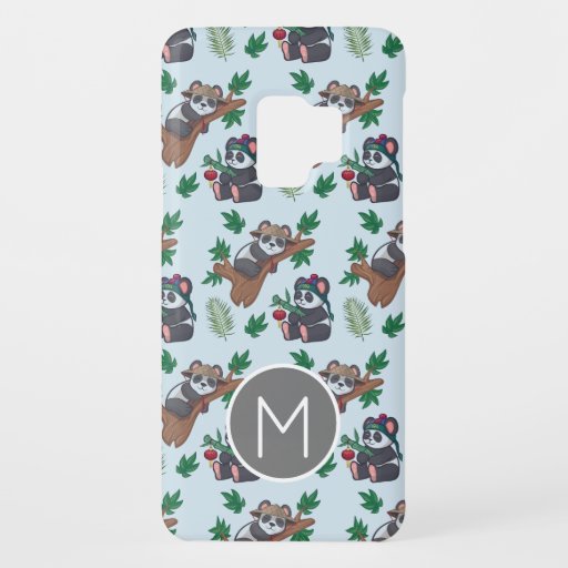 Cute Chinese Pandas Pattern Monogram Case-Mate Samsung Galaxy S9 Case