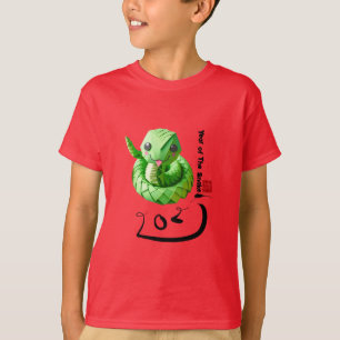 Cute Chinese Snake Year 2025 Kids T T-Shirt