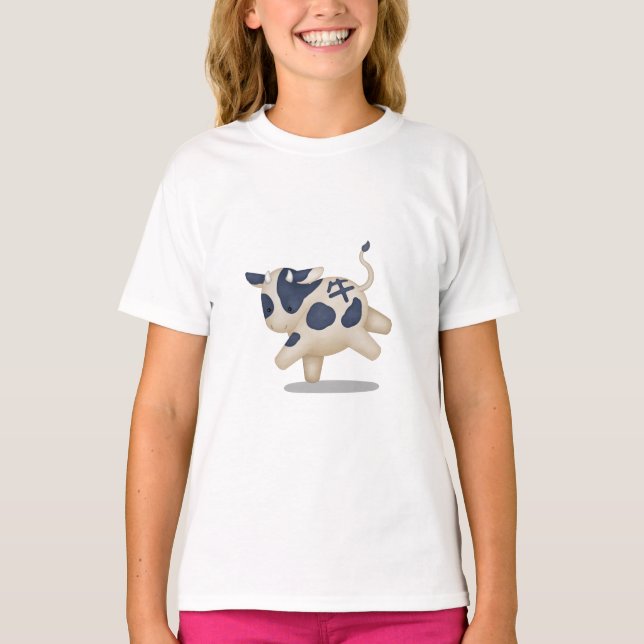 Cute Chinese Zodiac Ox T-Shirt (Front)
