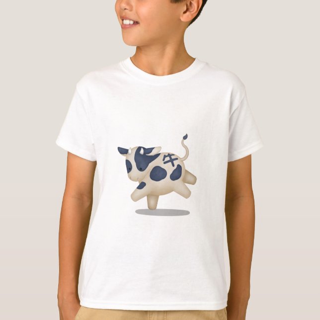 Cute Chinese Zodiac Ox T-Shirt (Front)