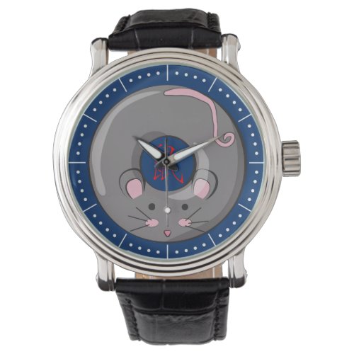 Cute Chinese Zodiac Rat Doughnut Watch