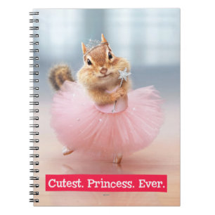 Cute Chipmunk Ballerina in tutu at Dance Studio Notebook