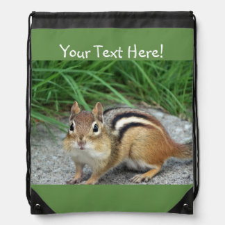 Cute Chipmunk Drawstring Backpack