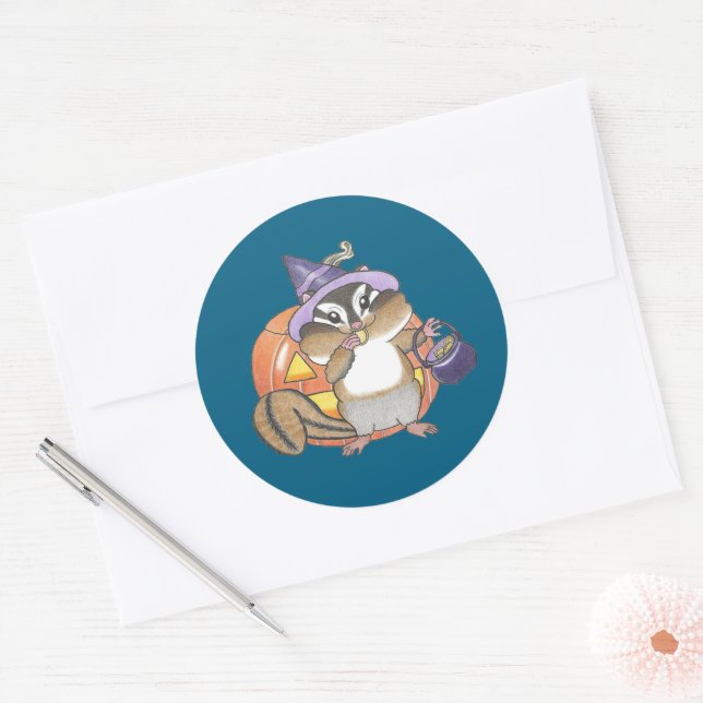Cute Chipmunk Halloween Sticker (Envelope)