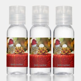 Cute Chipmunk Merry Christmas Hand Sanitizer