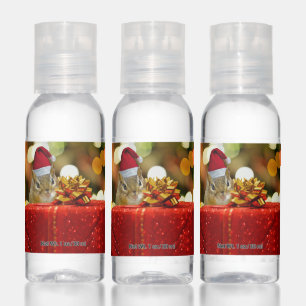 Cute Chipmunk Merry Christmas Hand Sanitizer