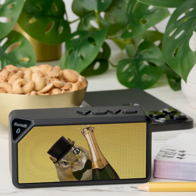 Cute Chipmunk New Year’s Eve Party Bluetooth Speaker
