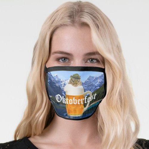 Cute Chipmunk Oktoberfest Mountains Face Mask