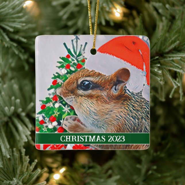 Cute Chipmunk Ornament (Tree)