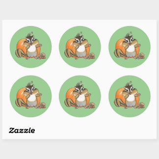 Cute Chipmunk Pumpkin Sticker