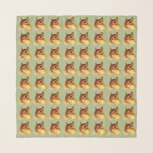 Cute Chipmunk Scarf! 可愛いシマリスのスカーフ！ Scarf (Front)