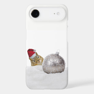 Cute Chipmunk Silver and Snow Christmas Holiday iPhone 17 Air Case