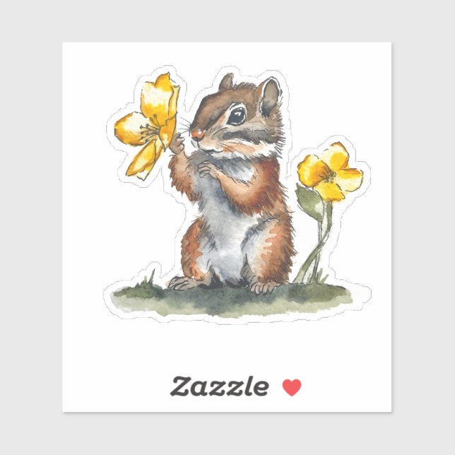 Cute Chipmunk Sticker (Sheet)