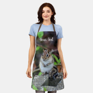 Cute Chipmunk Wildlife Animal Personalized Apron