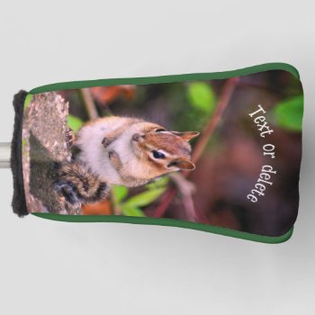 Cute Chipmunk Wildlife Animal Personalized Golf Head Cover by SmilinEyesTreasures at Zazzle