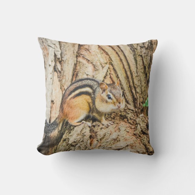 Cute Chipmunk Wildlife Animals Nature Outdoor Pill Outdoor Pillow (Front)