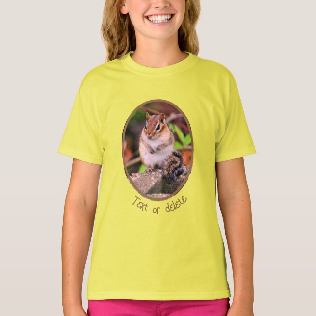Cute Chipmunk Wildlife Personalized  T-Shirt (Front)