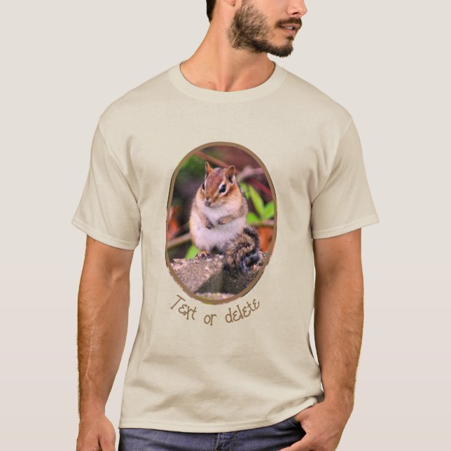 Cute Chipmunk Wildlife Personalized T-Shirt (Front)