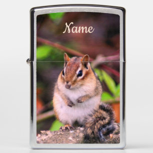 Cute Chipmunk Wildlife Personalized Zippo Lighter