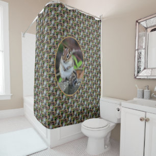 Cute Chipmunk Wildlife Shower Curtain