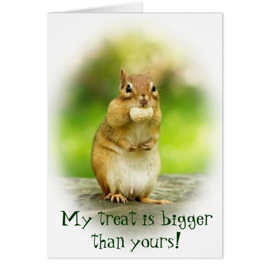 Cute Chipmunk with Treat Cards (Front)
