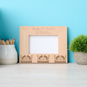 Cute Chipmunks Fall Wedding Custom Engraved Frames