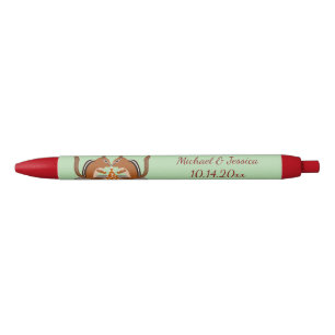 Cute Chipmunks Fall Wedding Custom Pen
