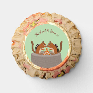 Cute Chipmunks Fall Wedding Custom Reese's Peanut Butter Cups
