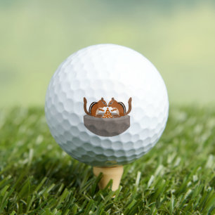 Cute Chipmunks Fall Wedding Golf Balls