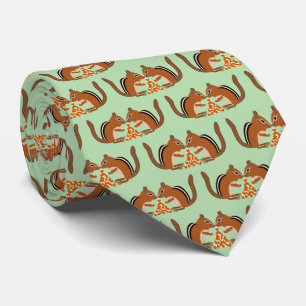 Cute Chipmunks Fall Wedding Patterned Neck Tie