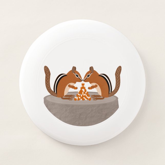 Cute Chipmunks Fall Wedding Wham-O Frisbee (Front)