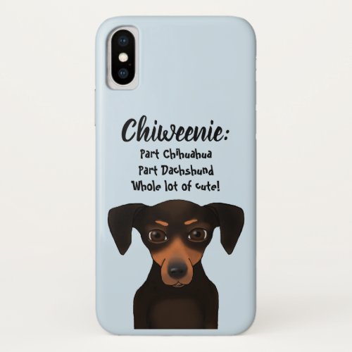 Cute Chiweenie Appreciation Chihuahua Dachshund iPhone XS Case