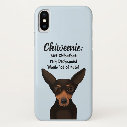 Cute Chiweenie Appreciation Chihuahua Dachshund iPhone XS Case