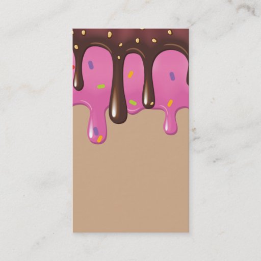 Customizable cute chocolate and ice cream business card templat
