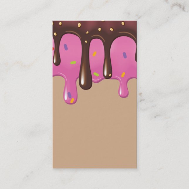 cute chocolate and ice cream business card templat (Front)