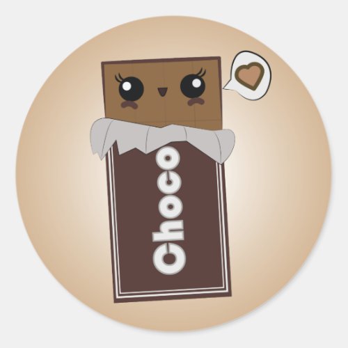 Cute Chocolate Bar Stickers