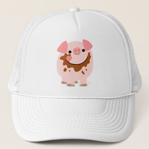 Cute Chocolate Cartoon Pig Hat
