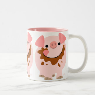 Cute Chocolate Cartoon Pig Mug