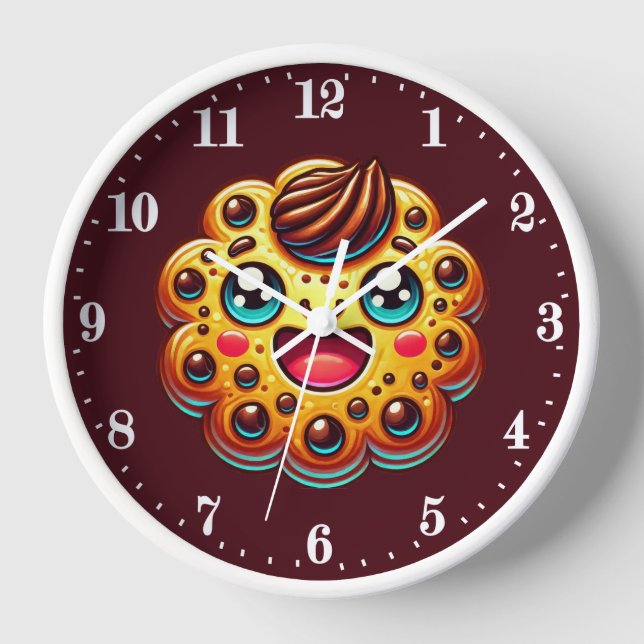 Cute chocolate chip cookie  clock (Front)