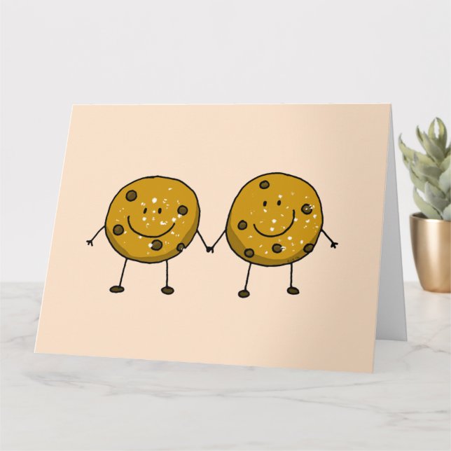 cute chocolate chip cookie friends card (Small Plant)