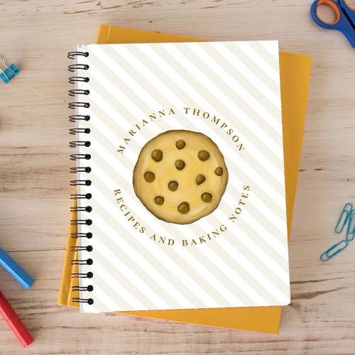 Cute Chocolate Chip Cookies Whimsical Custom  Notebook