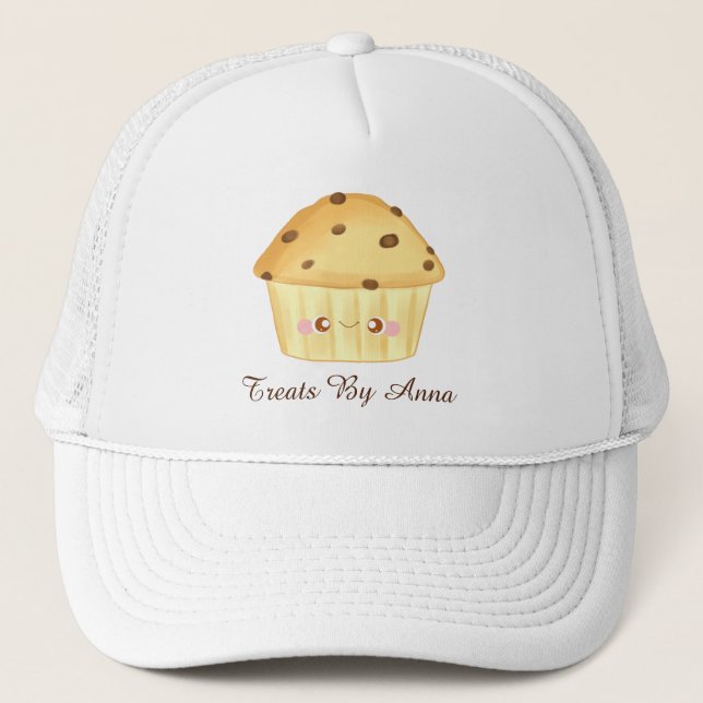 Cute Chocolate Chip Muffin Trucker Hat (Front)