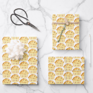 Cute Chocolate Chip Muffin Wrapping Paper Sheets