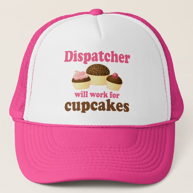 Cute Chocolate Cupcakes Dispatcher Trucker Hat (Front)