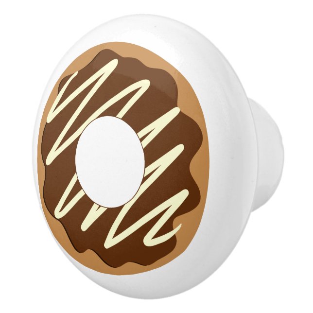 Cute chocolate donut design ceramic pull knob (Right)