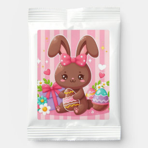 Cute chocolate Easter bunny with pink stripes Lemonade Drink Mix