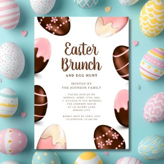 Cute Chocolate Eggs Easter Brunch