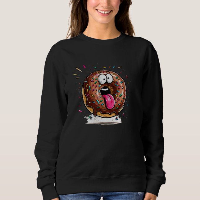 Cute Chocolate Glazed Sprinkles Pullover (Front)