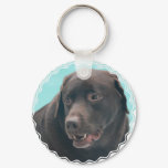 Cute Chocolate Lab Keychain