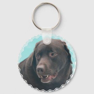 Cute Chocolate Lab Keychain